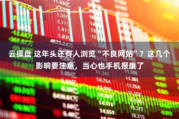 云操盘 这年头还有人浏览“不良网站”？这几个影响要注意，当心也手机报废了