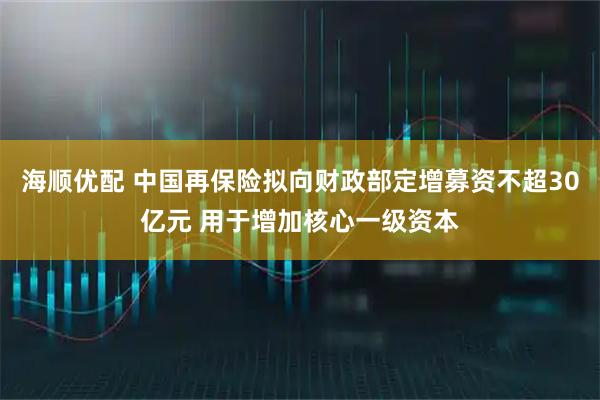海顺优配 中国再保险拟向财政部定增募资不超30亿元 用于增加核心一级资本